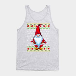 Santa Claus Gnome Ugly Christmas Sweater Tank Top